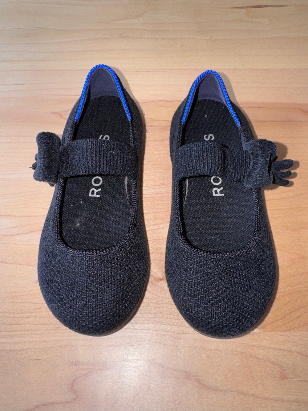 Rothy's The Kids Tux Bow Mary Jane in Knit Black 9